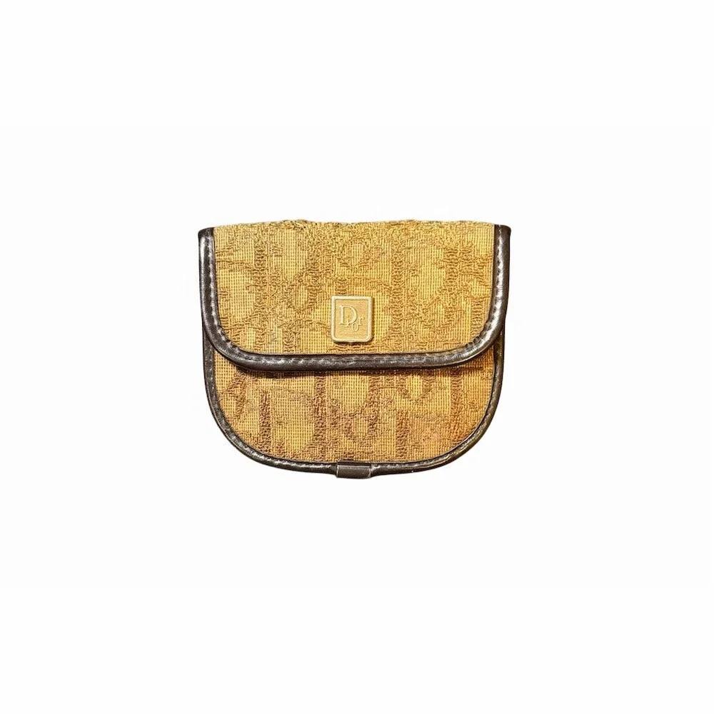 Christian Dior Brown Trotter Coin Snap Pouch